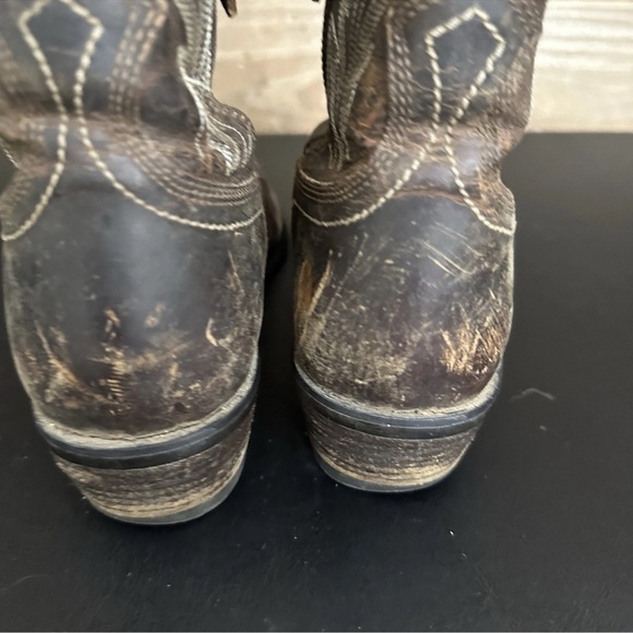 Ariat Billie Unbridled Western Boots 7.5 Brown Side Zip Ankle Cowgirl Rodeo - Picture 5 of 16